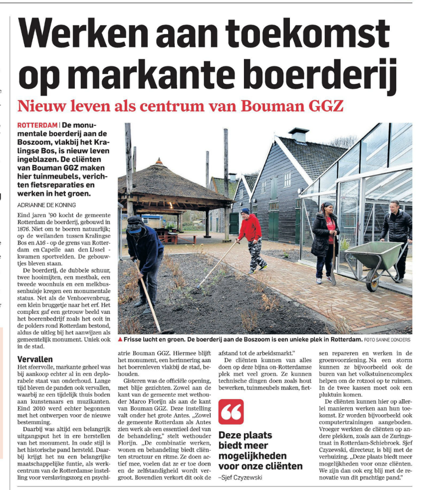 Katholiek Zijn bekend Oprichter Artikel opening boerderij Boszoom in AD | Bouwadviesbureau | Oostelbos Van  den Berg
